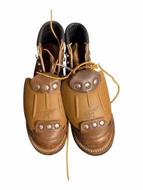 Women’s RedWing steel toe brown Leather Lace-Up Work Boots sz 7.5 or men’s 5